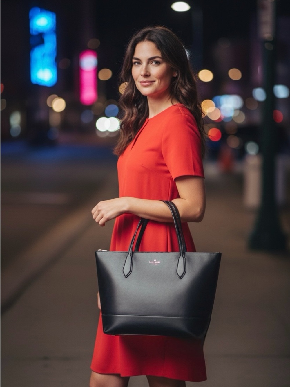 NWOT Kate Spade Black Leather Tote